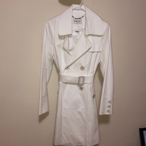 White House Black Market Jackets & Blazers - White House Black Market, white trench coat, small